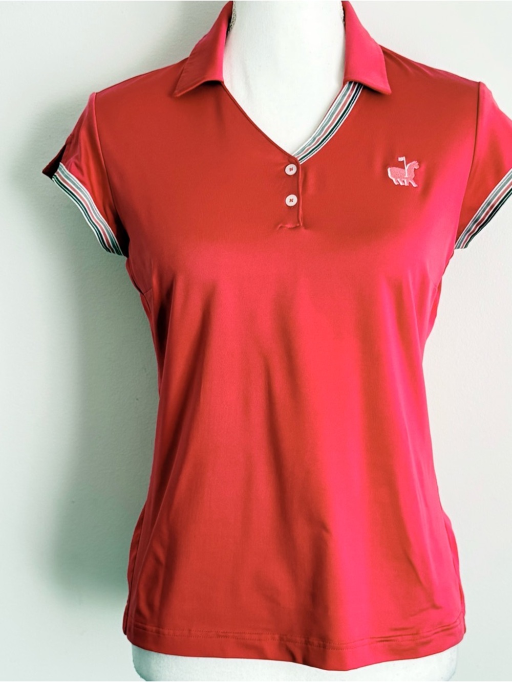 Adidas ClimaCool Women’s Polo Golf Shirt Pink Short Sleeve Athletic Top Small